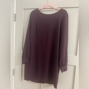 NWT Wine Shift Dress with Back Tie Detail Sz 14